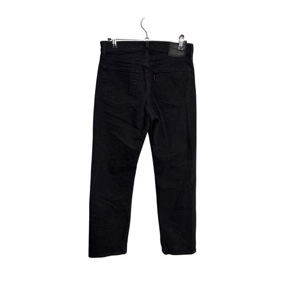 Levi's Jeans Womens 26 Black Heart Wedgie Straight High Rise Cropped Premium - Picture 2 of 7